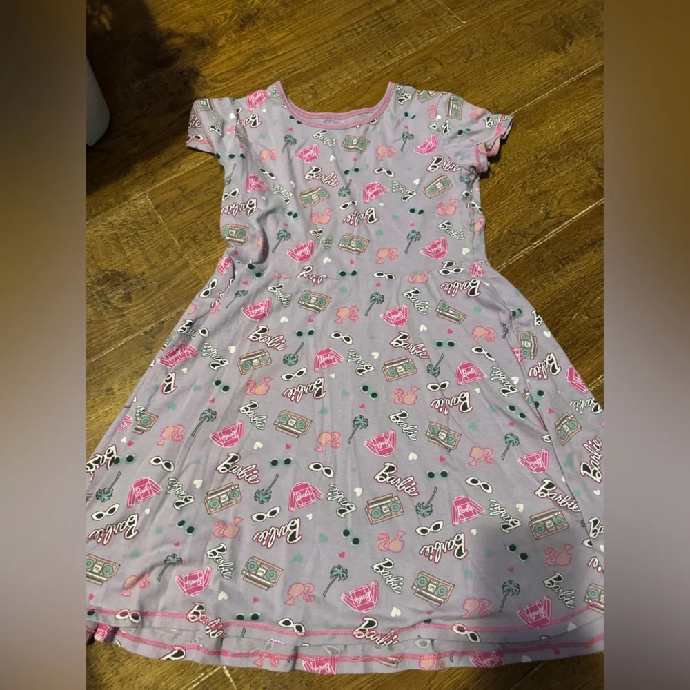 Girls Barbie dress L 10/12